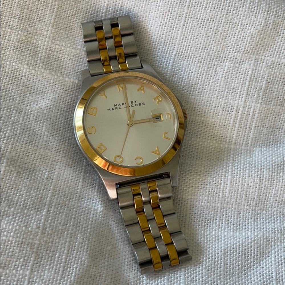Marc by Marc Jacobs gold and silver watch